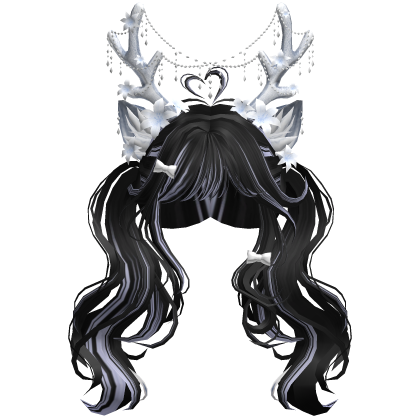 Ethereal Christmas Fairy Fawn Pigtails w/ Antlers