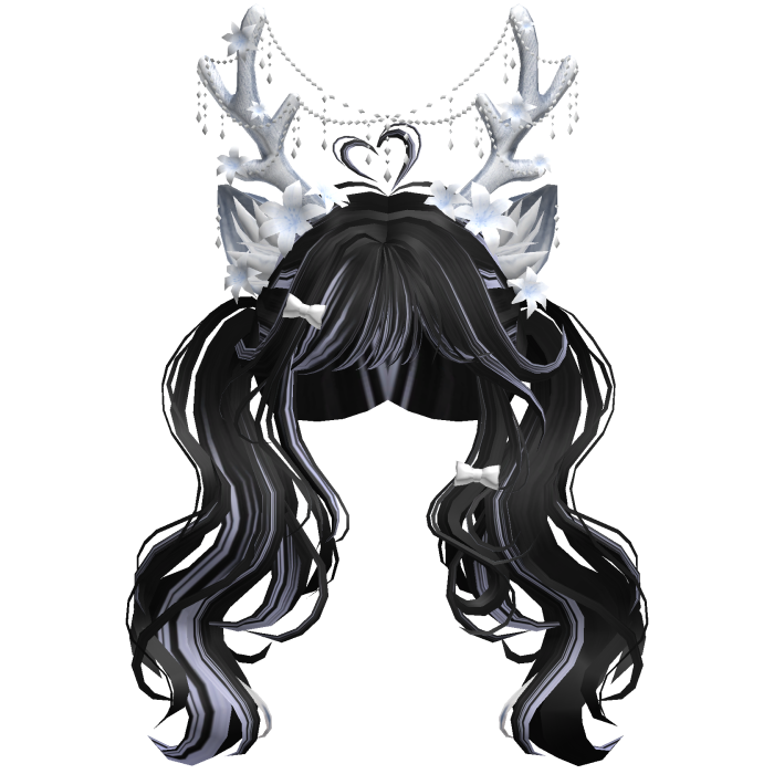 Ethereal Christmas Fairy Fawn Pigtails w/ Antlers