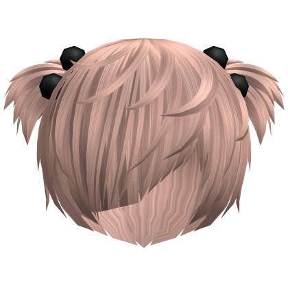 (//_^) milky brown messy anime vkei emo hair buns