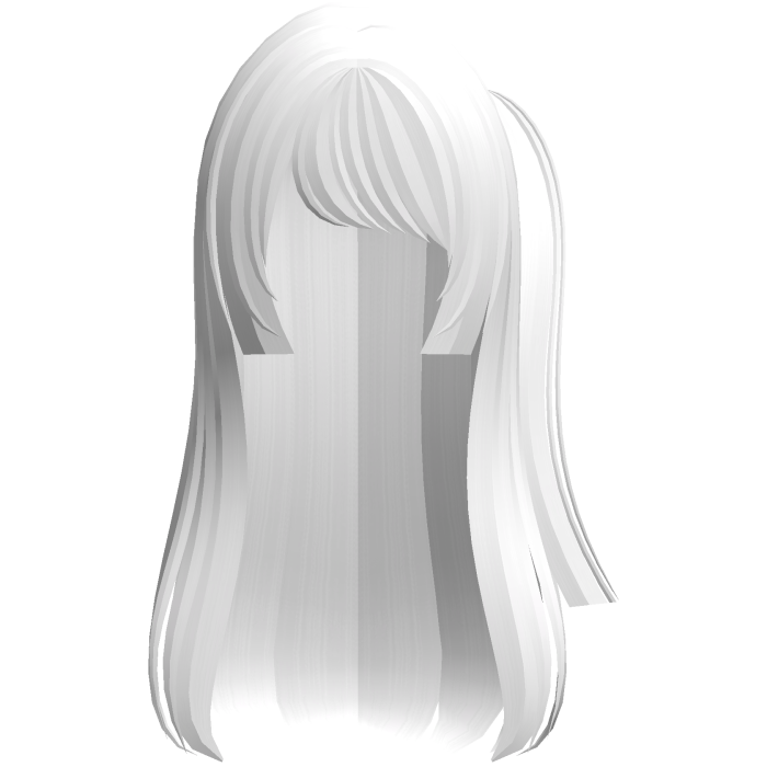emo moe hime long hair w side pony white
