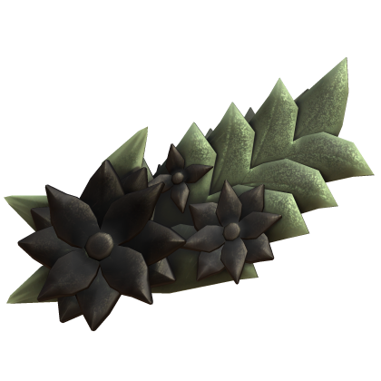 Black Flower Valkyrie Elven Hair Accessory Roblox item
