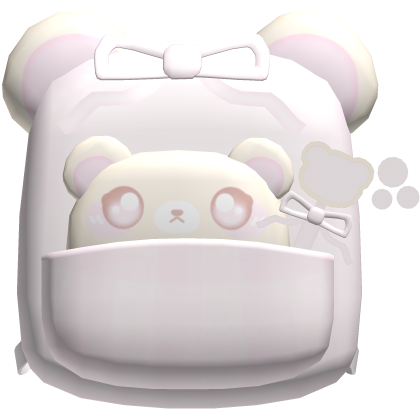 ♡ : pink cutecore silly bubbly bear backpack