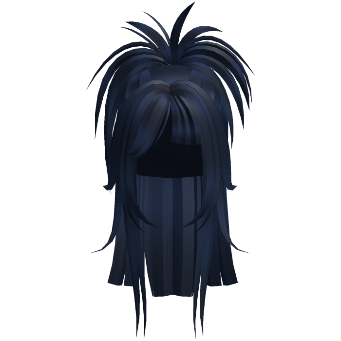 Spiky Anime Half Up Ponytail (Blue)