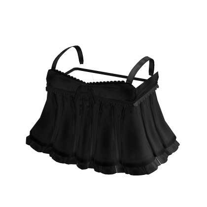 ʚ♡ɞ polka dot ruffled dress in black thumbnail