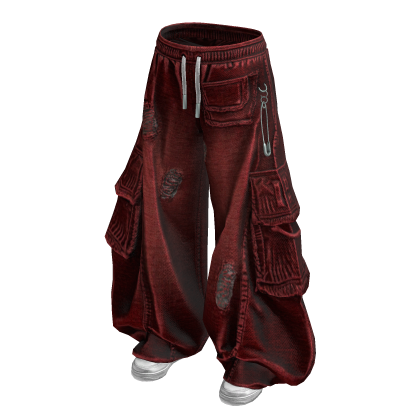 Red Denim Cargo Sweats
