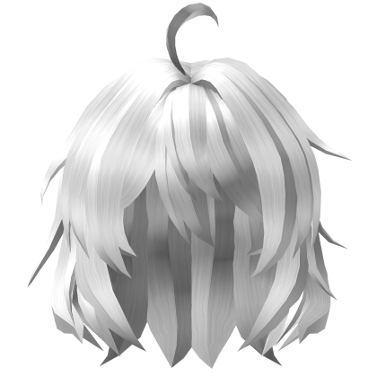 Anime Short Messy Hair - White  Roblox item