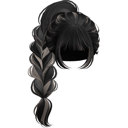 Braided Anime Princess Ponytail Black&Ash