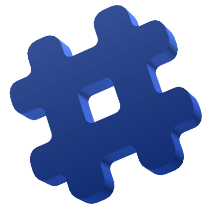 Blue Hashtag