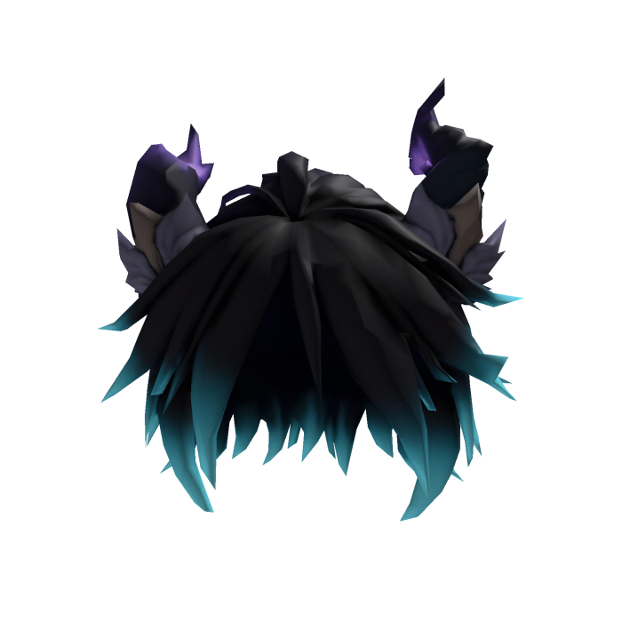 Short Horns & Blue Tips Hair 🖤💙