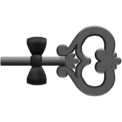 Cute Vintage Doll Winding Key with Bow in Black thumbnail