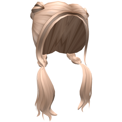 Blonde Long Soft French Braids Pigtails Hair Roblox item
