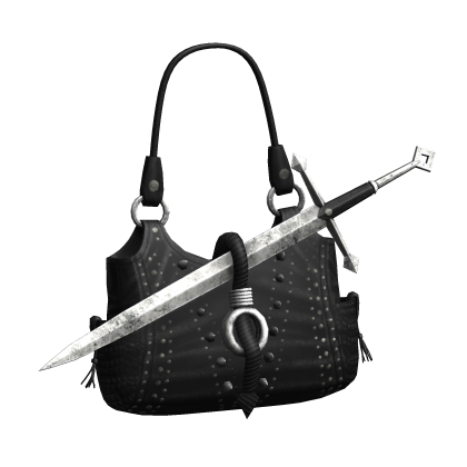 Black Archival Vintage Vkei Bag w/ Sword