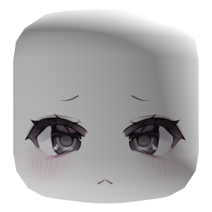 ♡ ┊ sad anime kawaii chibi face mask 