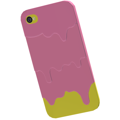 Slimed Phone in Light Pink & Yellow