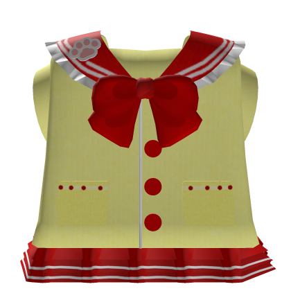 ♡ | kawaii japanese school dress (yellow and red) Roblox item