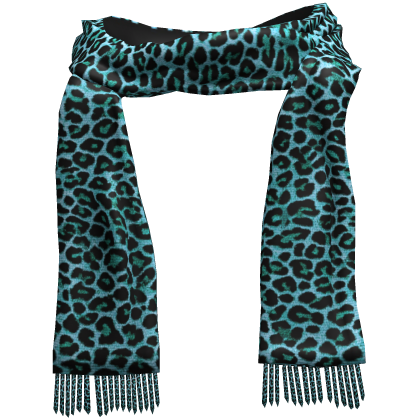 Cyan Leopard Scene Emo Vkei Niche Scarf 5.