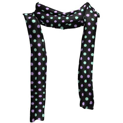 ♡ pastel goth emo polka dot long scarf 1.0 