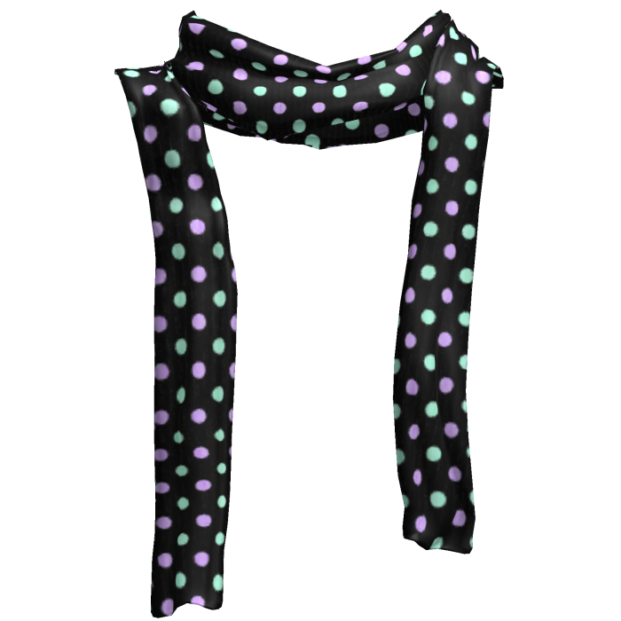 ♡ pastel goth emo polka dot long scarf 1.0 