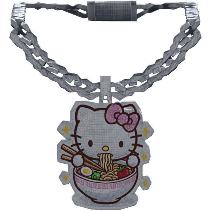[1.0] Trendy Ello Kitty Iced Out Ramen Chain