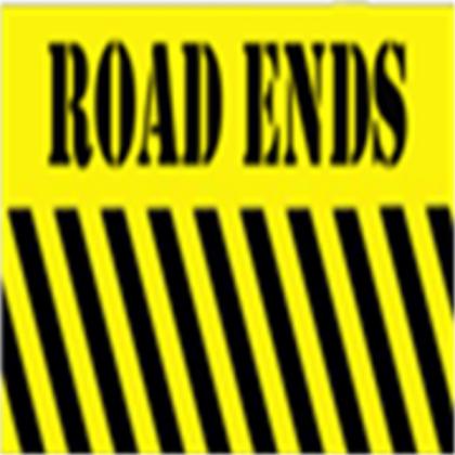 Road Ends Sign Roblox decal
