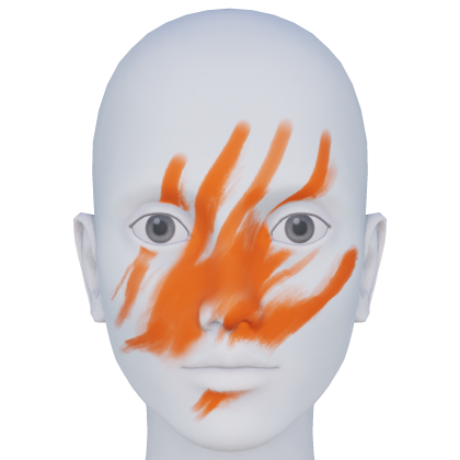 Orange Warrior Hand Print
