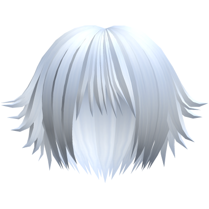 cute messy anime short hair in blue Roblox item