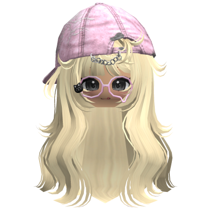 ♡ Wavy Hair w/ Y2K Cap & Cute Face (Yellow) thumbnail