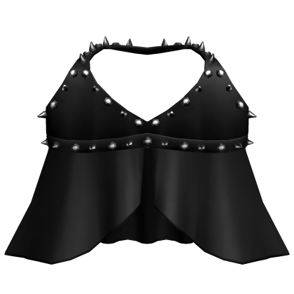 open flowy halter top spikes n studs 3.0 black thumbnail