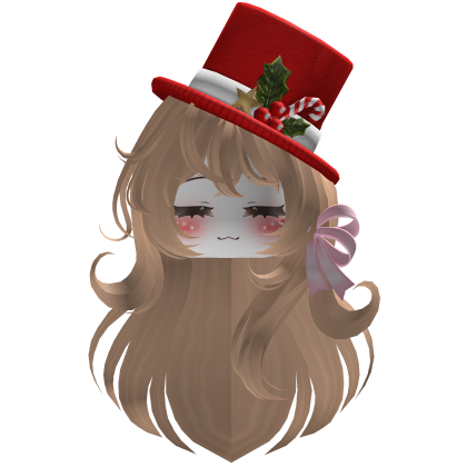 Beautiful Christmas hat hairstyle bow (Blonde)