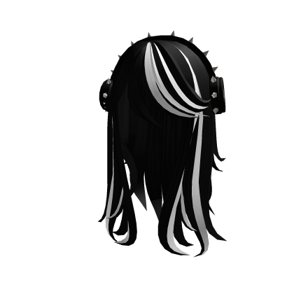 Y2K Black Headphone Hair Roblox item