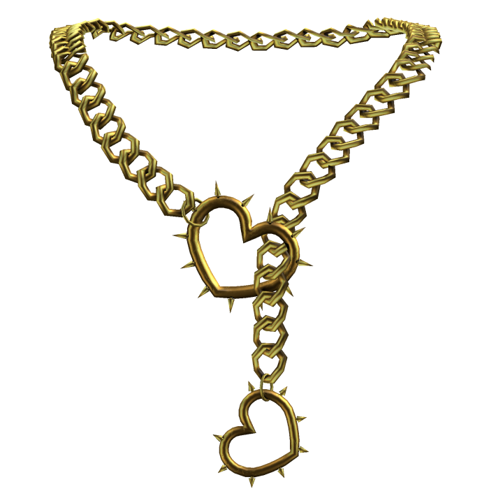 Gold Heart Chain Choker