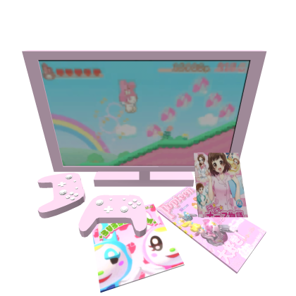 ♡ kawaii pink gaming maximalist tv & magazines