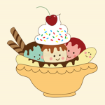 >Banana split<
