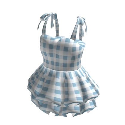 Blue Dress with ribbon Straps