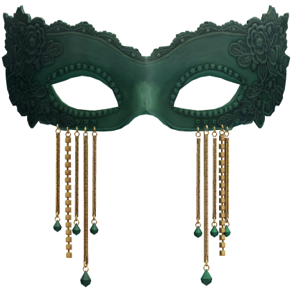 Emerald Gothic Lace Masquerade Mask