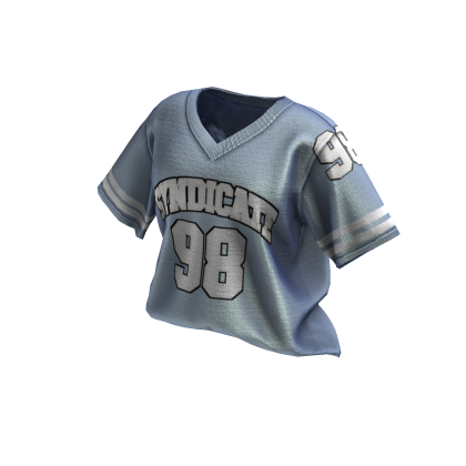 Stylish Jersey (Light Blue White)