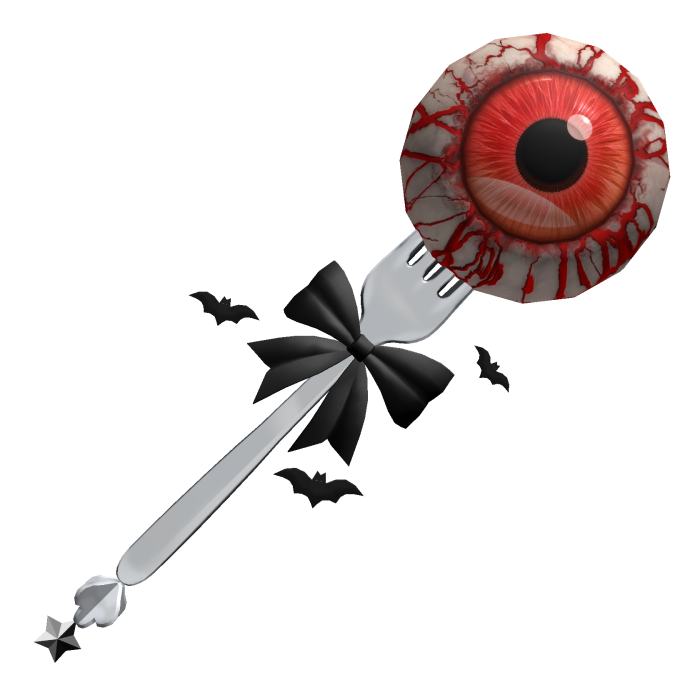 🍀Halloween Eye on Fork(Red)
