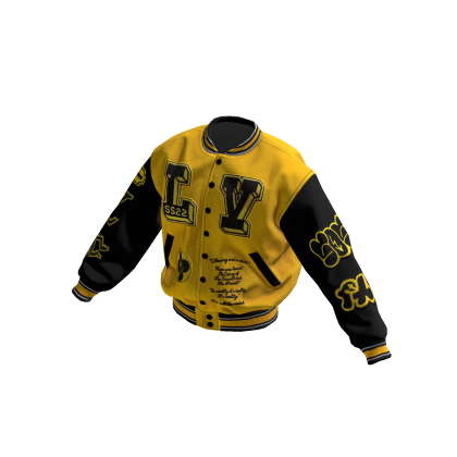 Louis Letterman Varsity Jacket - Yellow/Black
