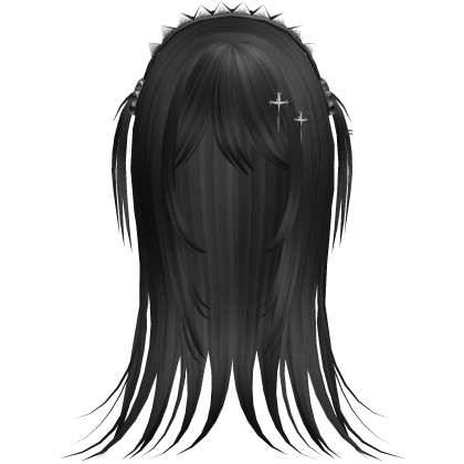 Vampire Goth Wispy Long Hair Black  Roblox item