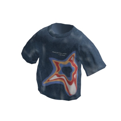 Boxy Tshirt - Blue Star aesthetic