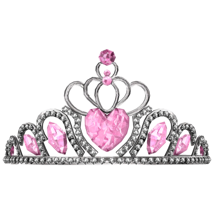 baby pastel pink heart tiara