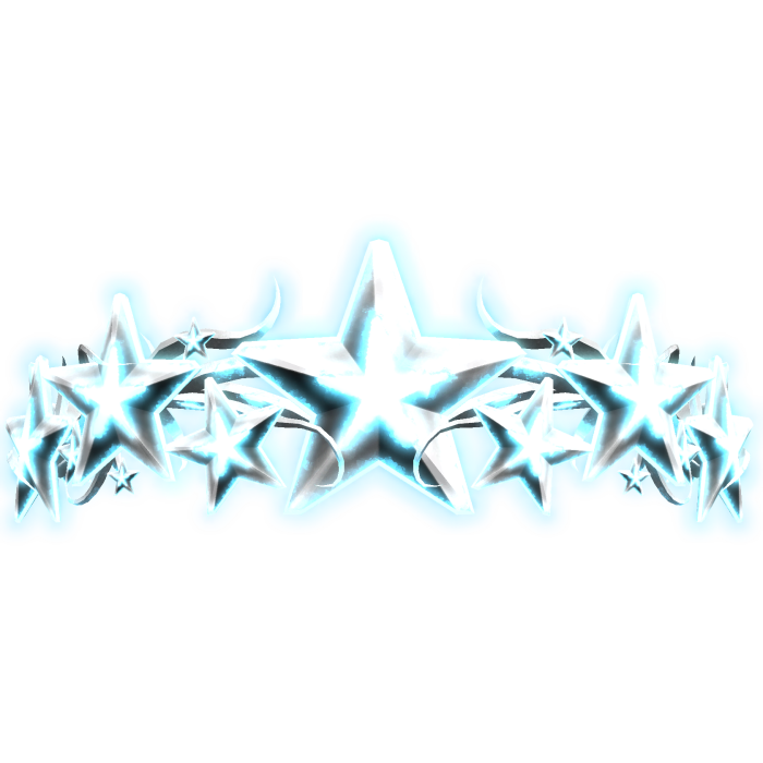 Glowing Frozen Silver Star Sigil Crown