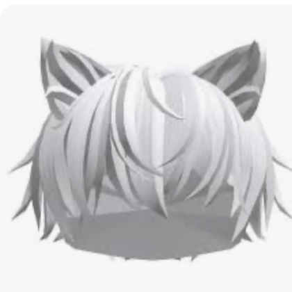 White cat boy hair Roblox decal