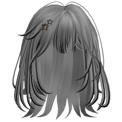 Star Clip Layered Hair - Grey