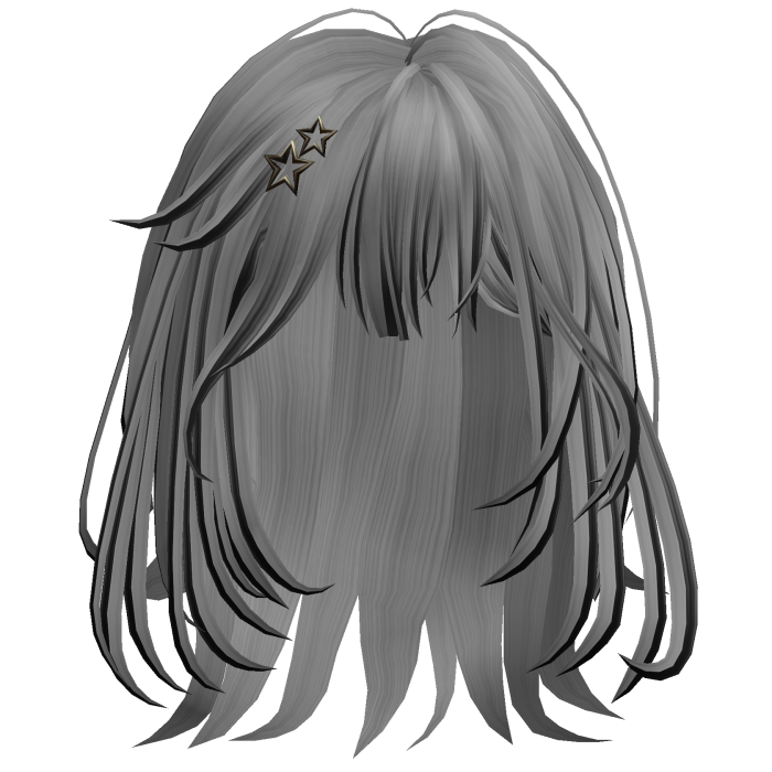 Star Clip Layered Hair - Grey