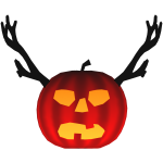 Classic Pumpkin with Antlers