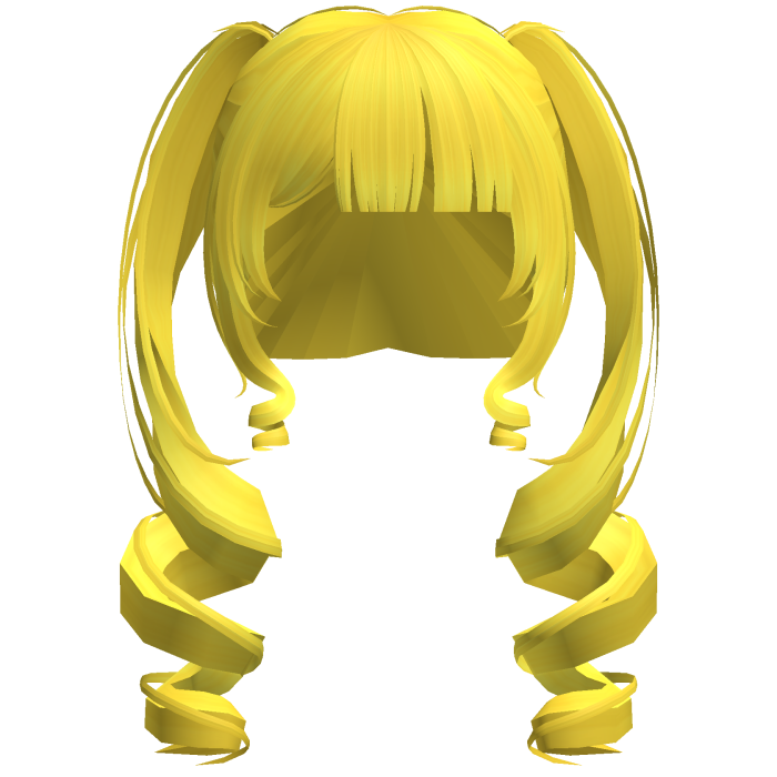 Dolly Long Curled Pigtails (Yellow)