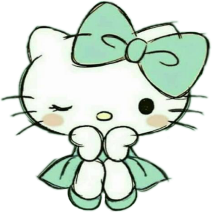 Hello kitty loud green Roblox decal