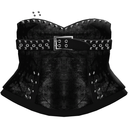goth emo vkei studded belt dress black