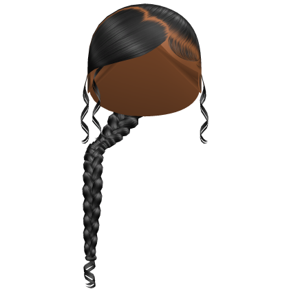 Heart Swoop w Braid in Black Roblox item
